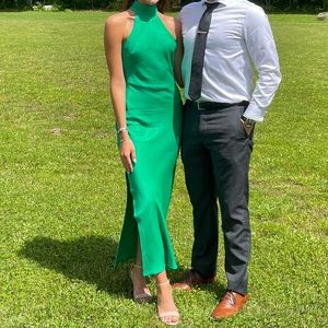 MESHKI Claire Satin Drape Dress